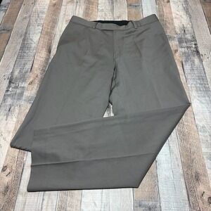 HUGO BOSS Pleated 100% Virgin Wool Dress Pants‎ Mens 34 X 32 Beige Tan